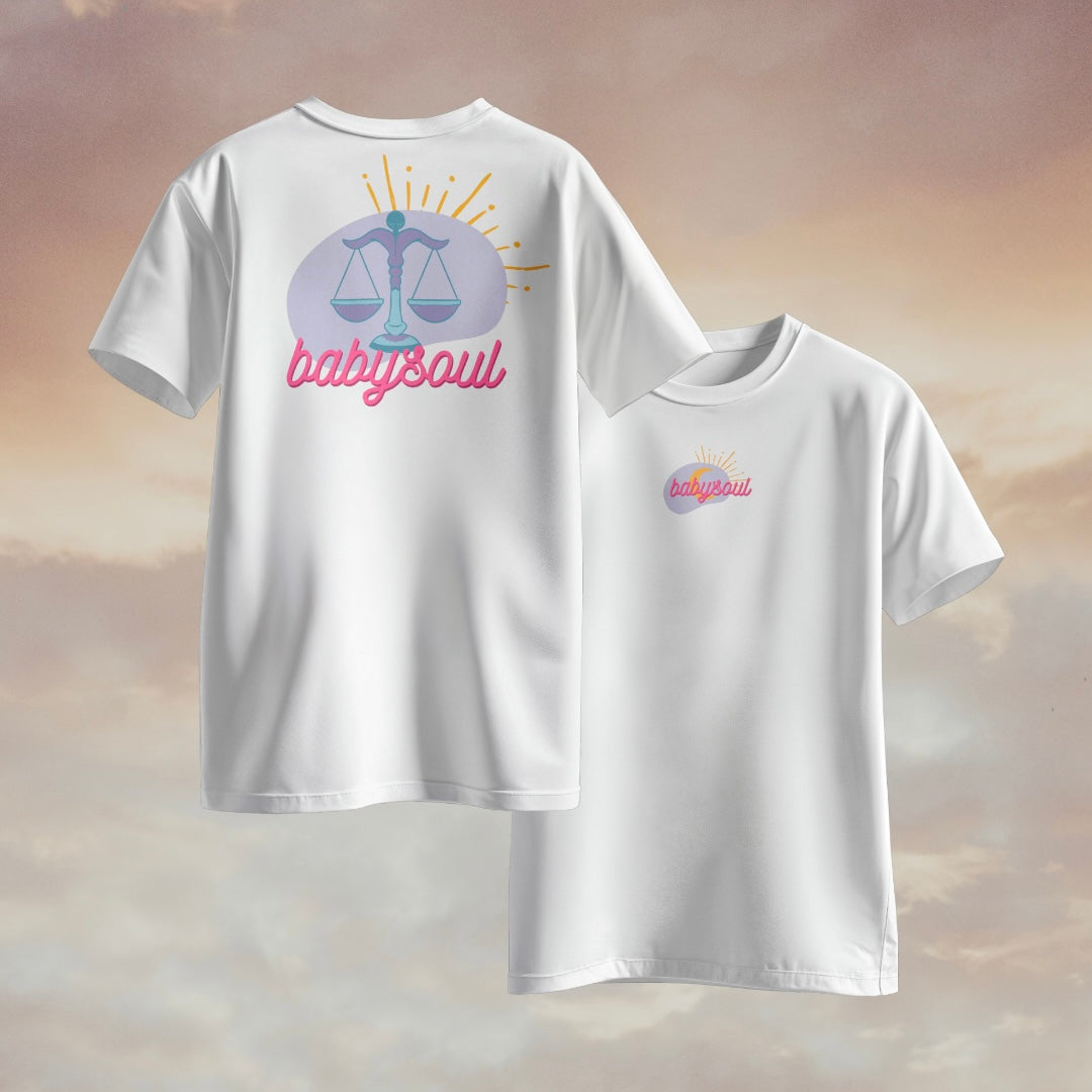 Babysoul T-Shirt Sternzeichen Waage Oversized T-Shirt – Biobaumwolle, fair & voller Bedeutung von babysoul